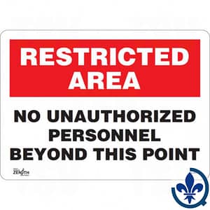 Enseigne-«No-Unauthorized-Personnel»-SGL446