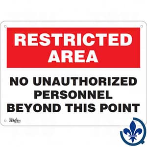 Enseigne-«No-Unauthorized-Personnel»-SGL447