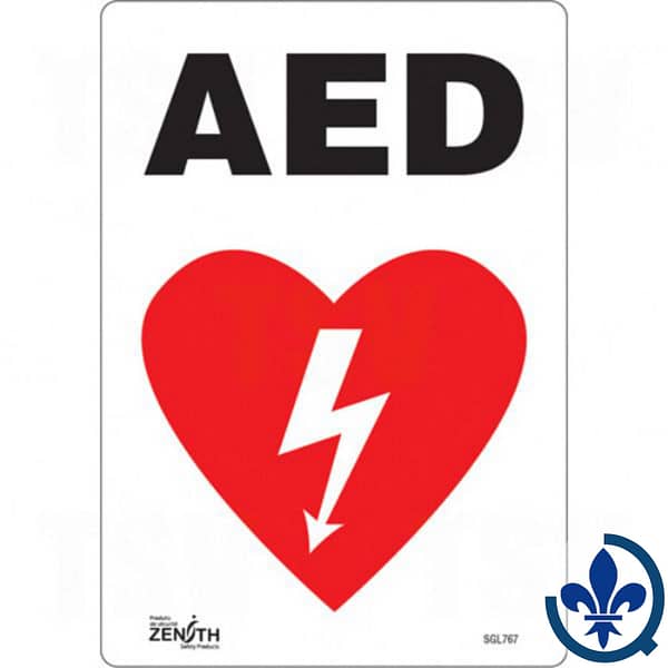 Enseigne-avec-pictogramme-«AED»-SGL767
