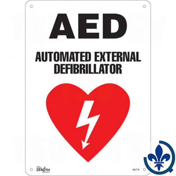 Enseigne-avec-pictogramme-«AED-Automated-External-Defibrillator»-SGL778