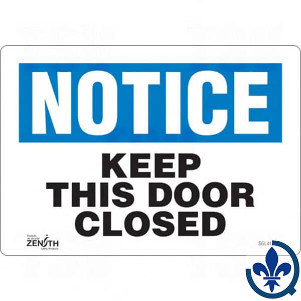 Enseigne-«Keep-This-Door-Closed»-SGL413