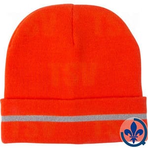 Bonnet-en-tricot-orange-haute-visibilité-avec-bande-réfléchissante-SGI135