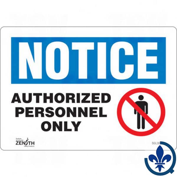Enseigne-avec-pictogramme-«Authorized-Personnel-Only»-SGL383