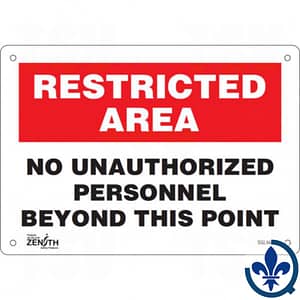 Enseigne-«No-Unauthorized-Personnel»-SGL444