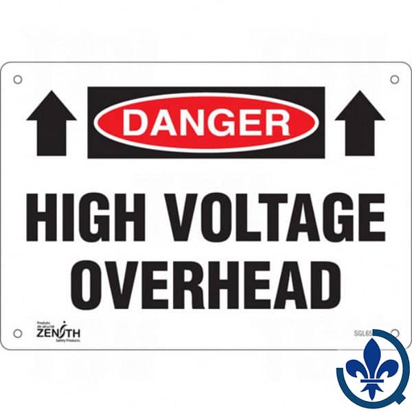 Enseigne-avec-pictogramme-«High-Voltage-Overhead»-SGL655