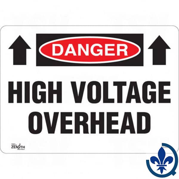 Enseigne-avec-pictogramme-«High-Voltage-Overhead»-SGL656