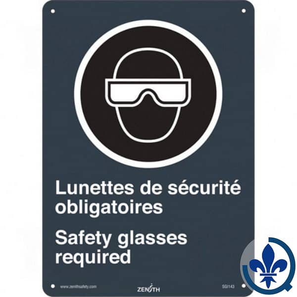 Enseigne-de-sécurité-CSA-bilingue-«Lunettes-de-sécurité-obligatoires»-SGI143