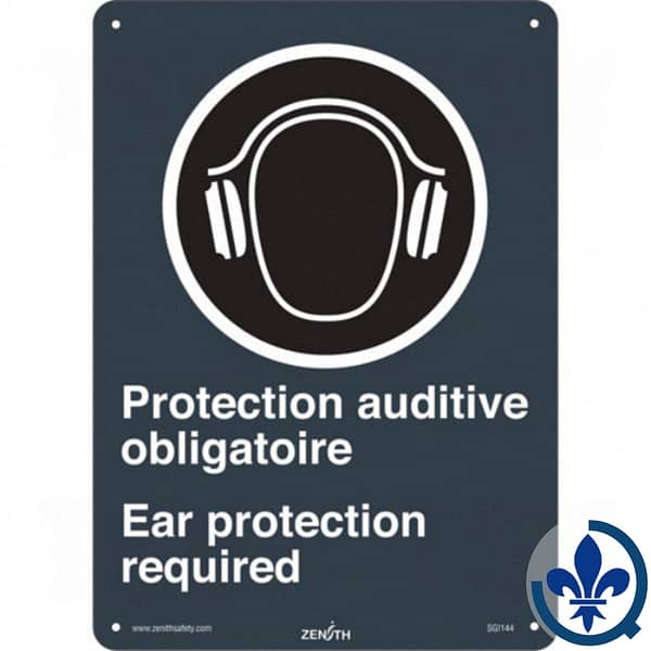 Enseigne-de-sécurité-CSA-bilingue-«Protection-auditive-obligatoire»-SGI144