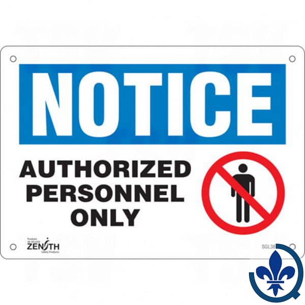 Enseigne-avec-pictogramme-«Authorized-Personnel-Only»-SGL385
